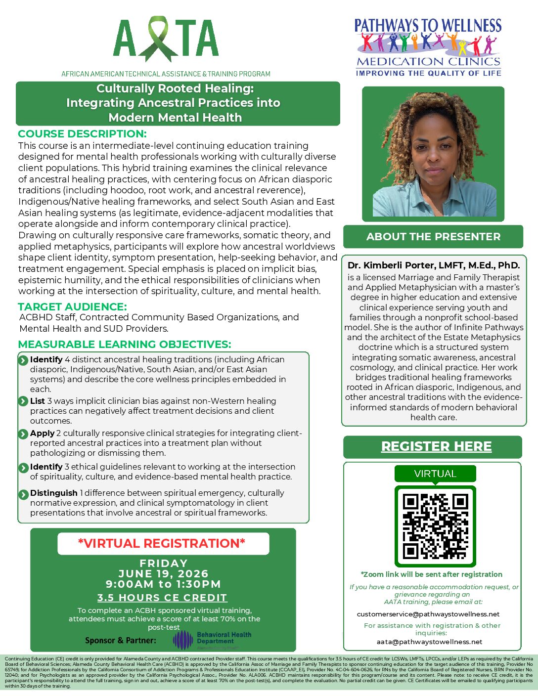 VIRTUAL - AATA 6.19.26 Training Flyer